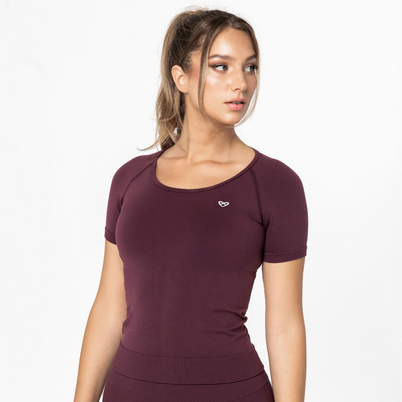Alva Seamless T-Shirt, Wine Brown 